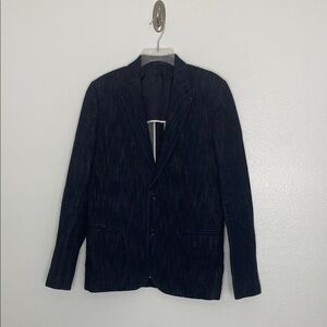 Tim Soar London 2011 100% Cotton Blue Denim Two Button Blazer Men's Size 38 R